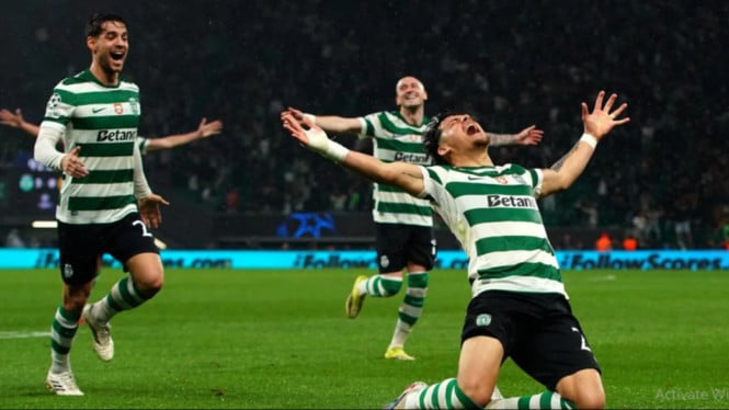 Drama 16 Besar Liga Champions: Sporting Lisbon Bangkit Heroik, Arsenal Tundukkan Lawan di Emirates