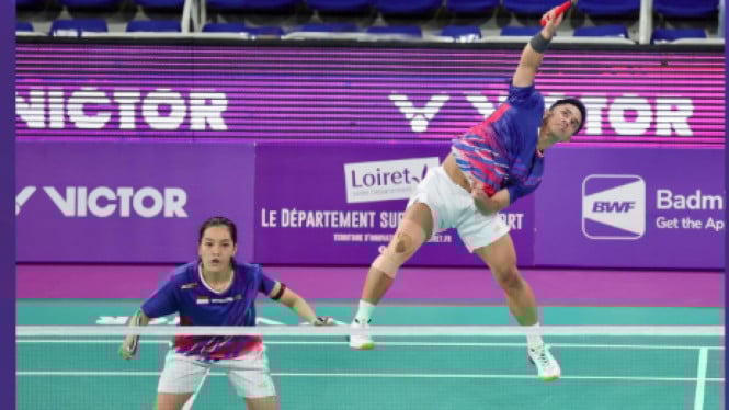 Pertarungan Dahsyat! Amri/Nita Loloskan Mental Juara Lawan Thailand di Orleans Masters