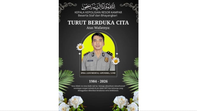 Demi Amankan Takbiran, Aiptu Apendra Polda Riau Tewas Kelelahan Saat Tugas