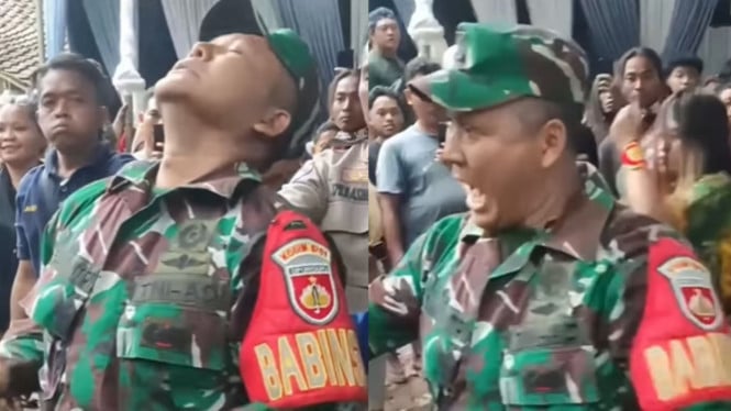 Momen Mencekam: Anggota TNI Tiba-tiba Kesurupan di Tengah Pertunjukan Kuda Lumping, Polisi dan Warga Panik Menangani