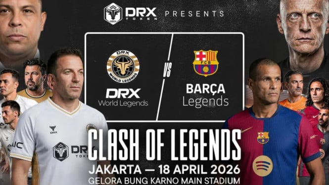 Rivaldo Bersinar Terang, Barcelona Legends Adu Domba DRX dengan Kemenangan 3-0 di GBK