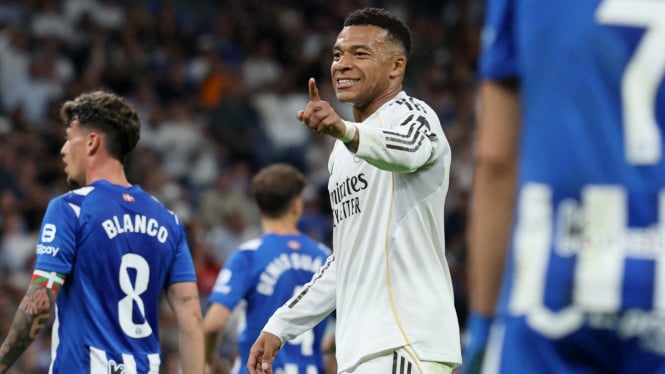 Mbappé dan Vini Jr Bersatu, Real Madrid Bantai Alaves dengan Gemilang