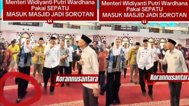 Viral Menteri Pariwisata Pakai Sepatu di Masjid, Pemprov Sumbar Buka Suara: Ini Malah Kesalahpahaman Video
