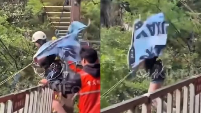 Mengerikan! Wisatawan Perempuan Meninggal Dunia Setelah Terjatuh dari Wahana Ayunan Ekstrem di China, Tali Pengaman Diduga Putus