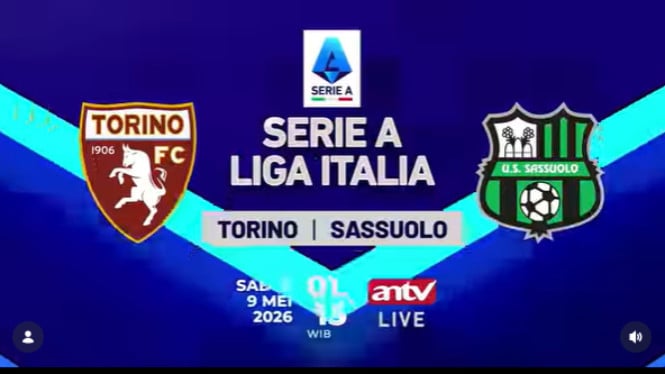 Tonton Sekarang! Torino Vs Sassuolo Berlangsung Live di ANTV, Idzes Siap Pertahankan Marwah