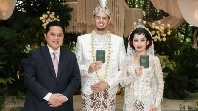 Erick Thohir Jadi Saksi Pernikahan Justin Hubner-Jennifer Coppen, Bawa Harapan Khusus untuk Pasangan