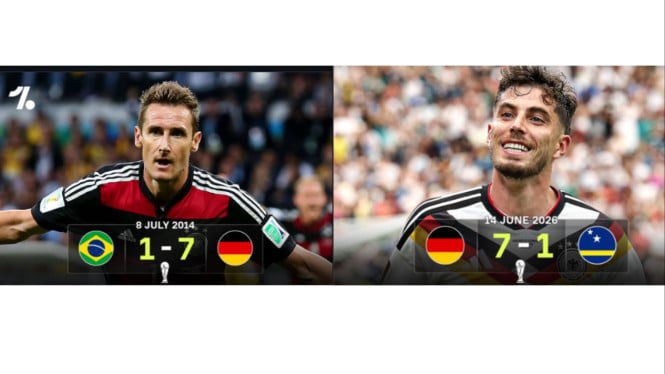Jerman Bikin Curacao Terpanggang 7-1, Kenang Lagi Kengerian Brasil Delapan Tahun Lalu