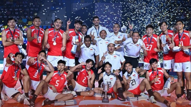 Voli Indonesia Juara! Gigitan Timnas Putra Tundukkan Korea Selatan di Final AVC Cup 2026