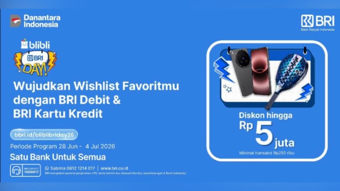 BRI Bikin Penghematan Belanja Lebih Mudah dengan Program BRIDAY di Blibli