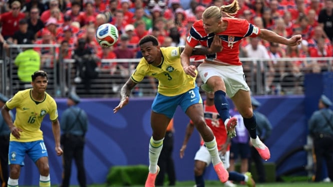 Haaland Jadi Pembunuh Samba! Norwegia Tumbangkan Brasil 2-1 dan Meluncur ke Perempat Final
