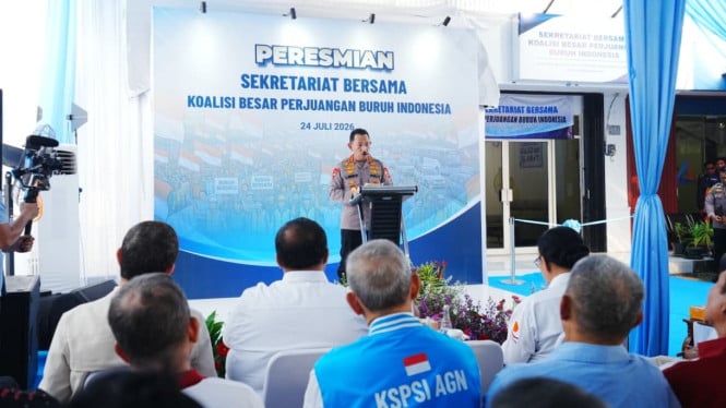 Kapolri: Gerakan Buruh Harus Bersatu dengan Pertumbuhan Ekonomi, Bukan Saling Sikut