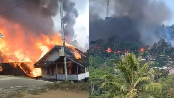 Kasepuhan Ciptamulya Berkobar: Kampung Adat Sukabumi Dilanda Api, Atalia Praratya Teringat Trauma Longsor