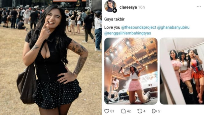 Clareesya RoBoKop Dikecam Netizen, Pose Takbir dengan Penampilan Terbuka Jadi Sorotan
