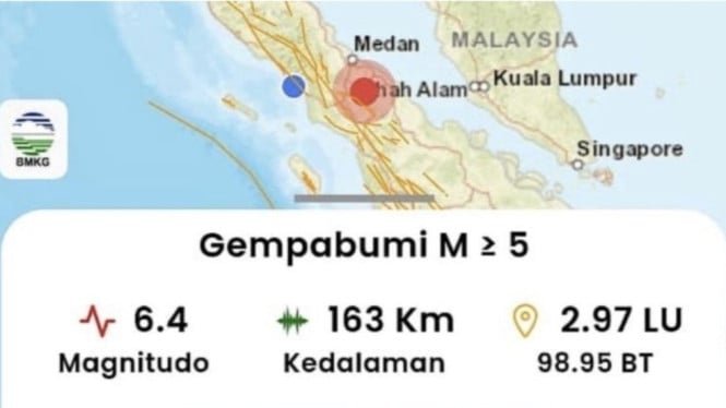 Gempa Kuat Guncang Simalungun, Getaran Terasa Sampai Ujung Aceh