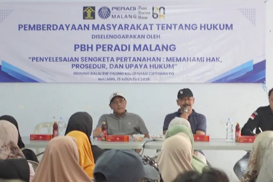 PBH Peradi Malang Berdayakan Masyarakat Lewat Program Literasi Hukum Pertanahan