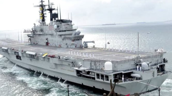 Kapal Induk Legendaris Italia Siap Jadi Aset Pertahanan RI, Tiba 22 September dengan Nama Baru KRI Gajah Mada