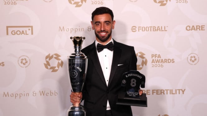 Bruno Fernandes Raih Mahkota Pemain Terbaik PFA 2026, Taklukkan Rivalnya dengan Performa Memukau