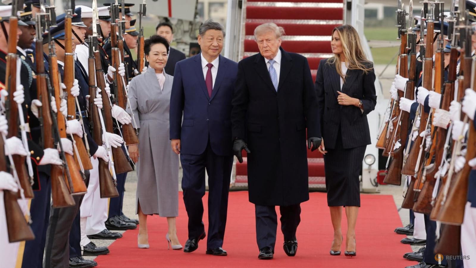 Momen Bersejarah: Xi Jinping Tiba di Amerika dengan Penyambutan Spektakuler dari Trump